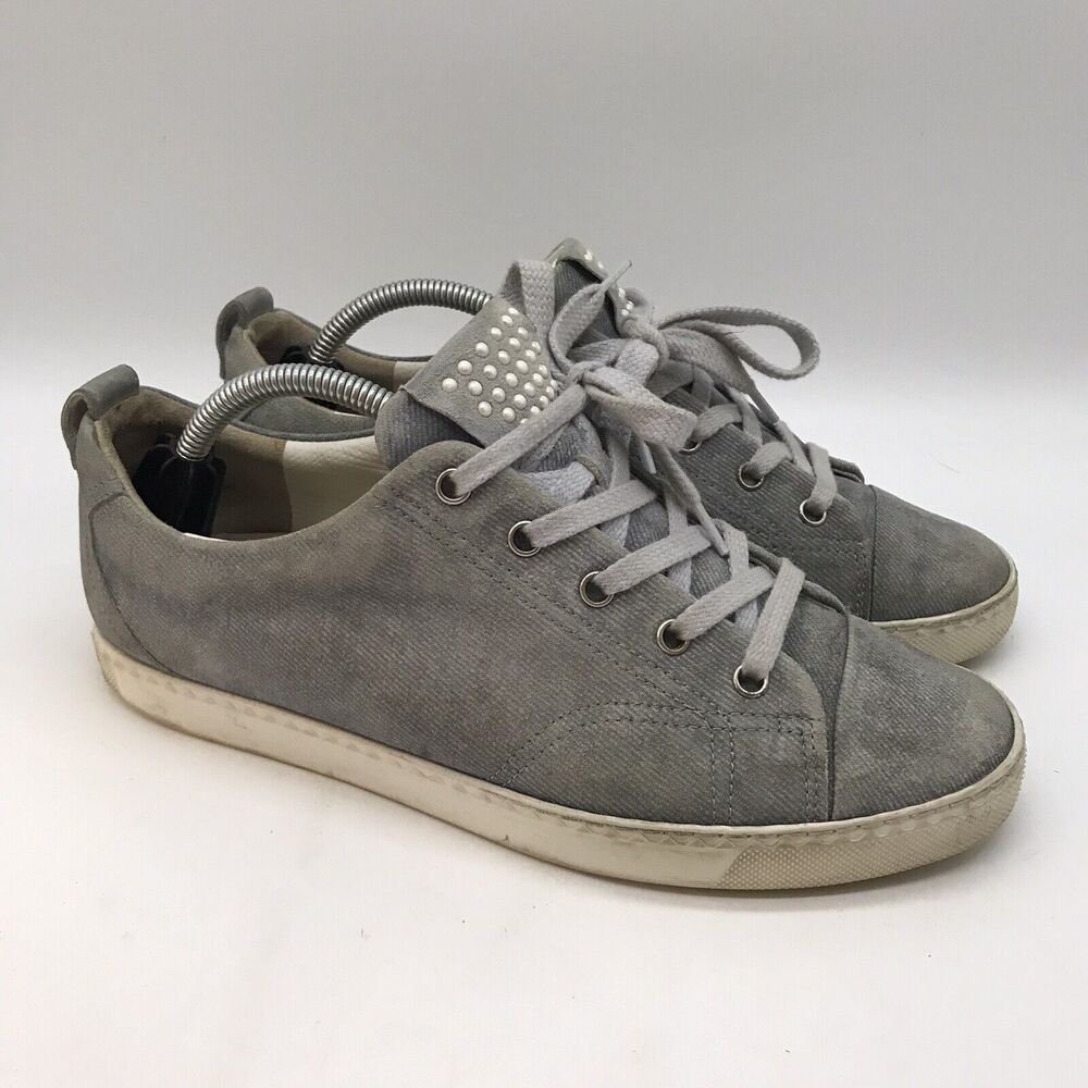 Paul Green Hadley Blue Suede Sneaker Women's 5 Pearl Studded Casual Comfort Shoe